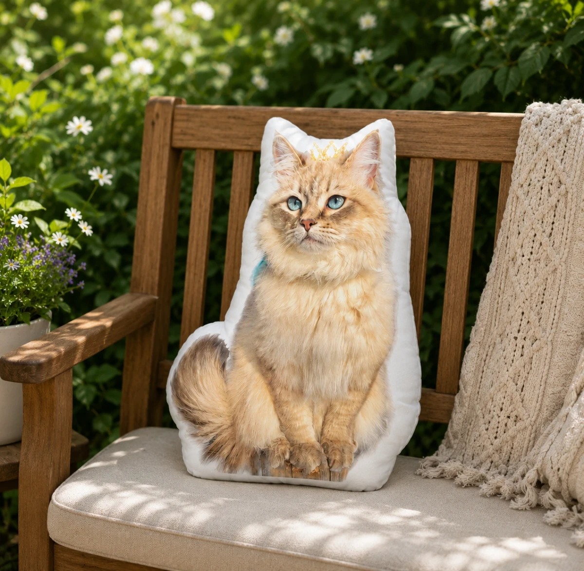 Custom Photo Pillow In The Shape Of Your Beloved Pet - Gift For Friends, Lovers, Husband, Wife And Pet Lovers - Personalized Custom Shape Pillow