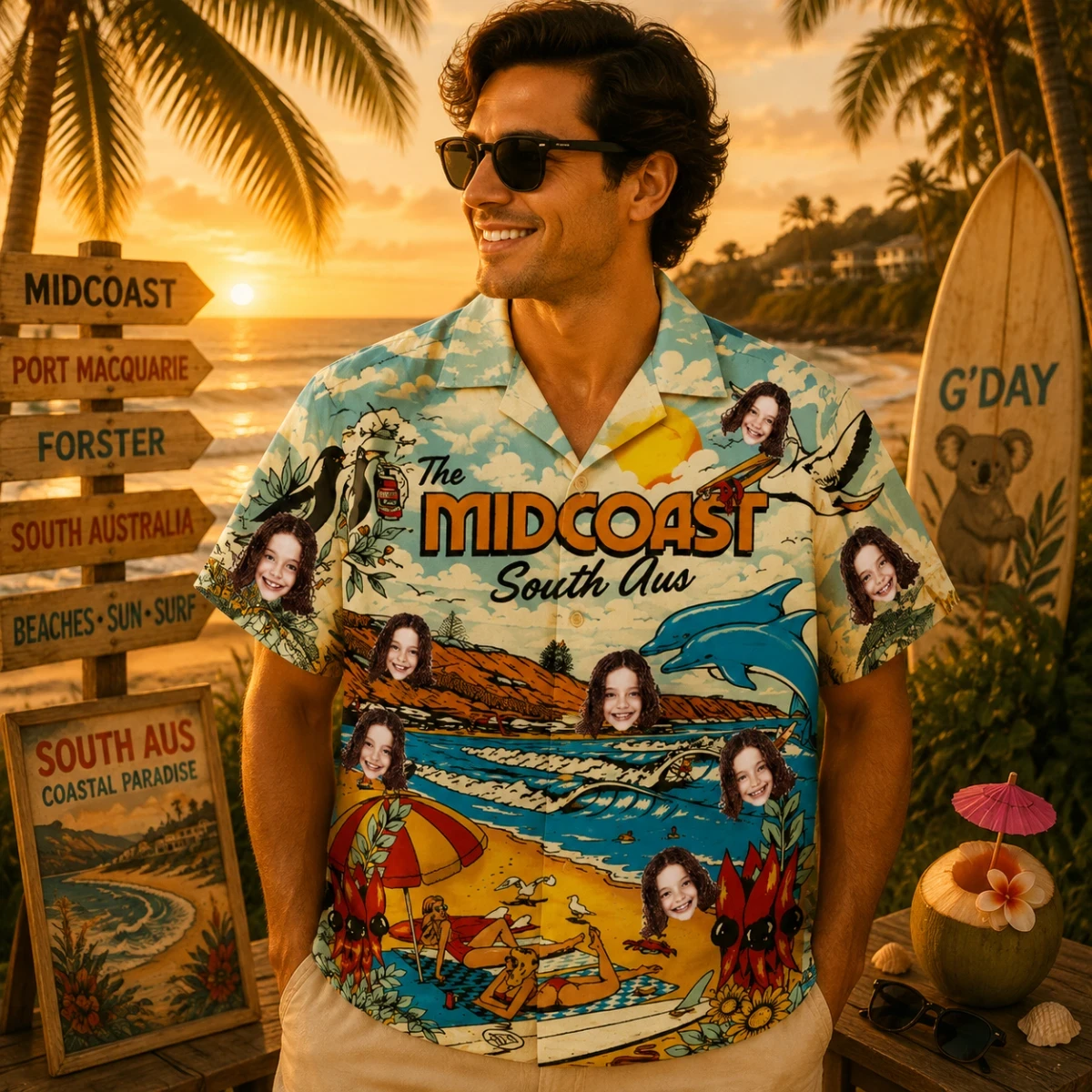 Personalized "The Midcoast South Aus" Aloha Shirt