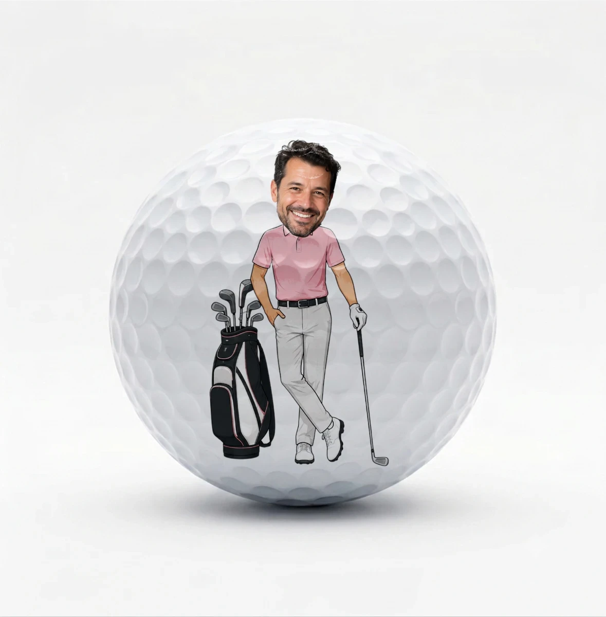 Personalized Funny Golf Ball With Photo Cartoon, If Found Please Hit Better Quote, Unique Gift For Golfers