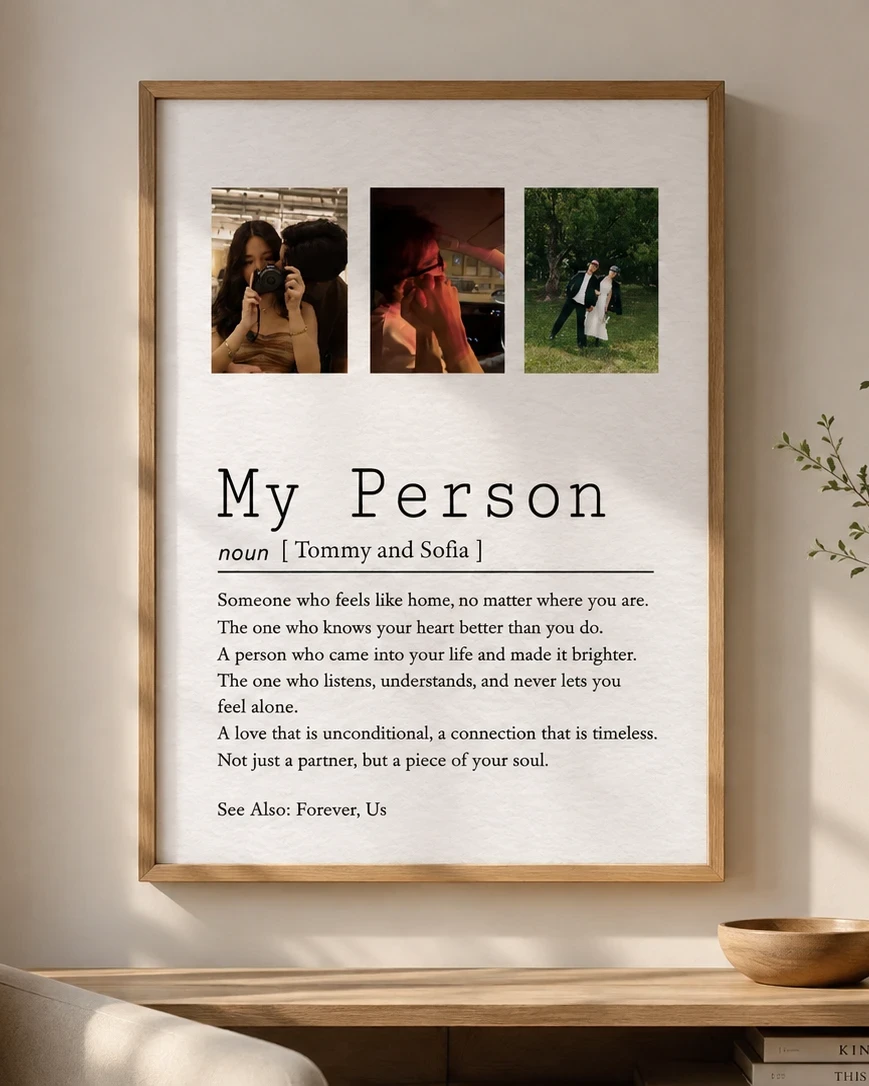 Custom Photo Couple My Person - Personalized Poster