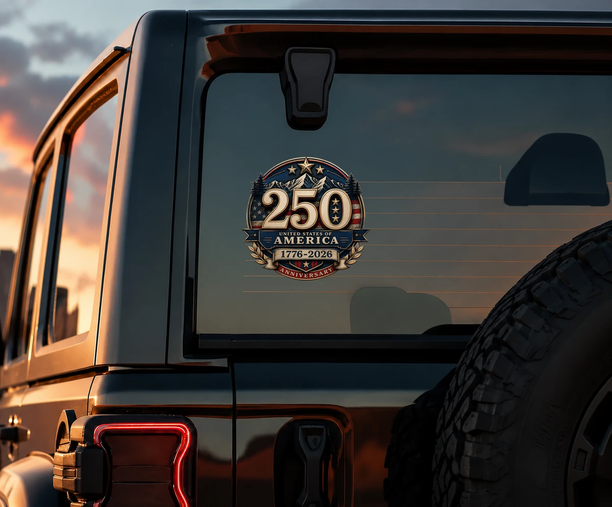 Usa Eagles 250th Anniversary Semiquincentennial 1776-2026 Car Window Decal Sticker