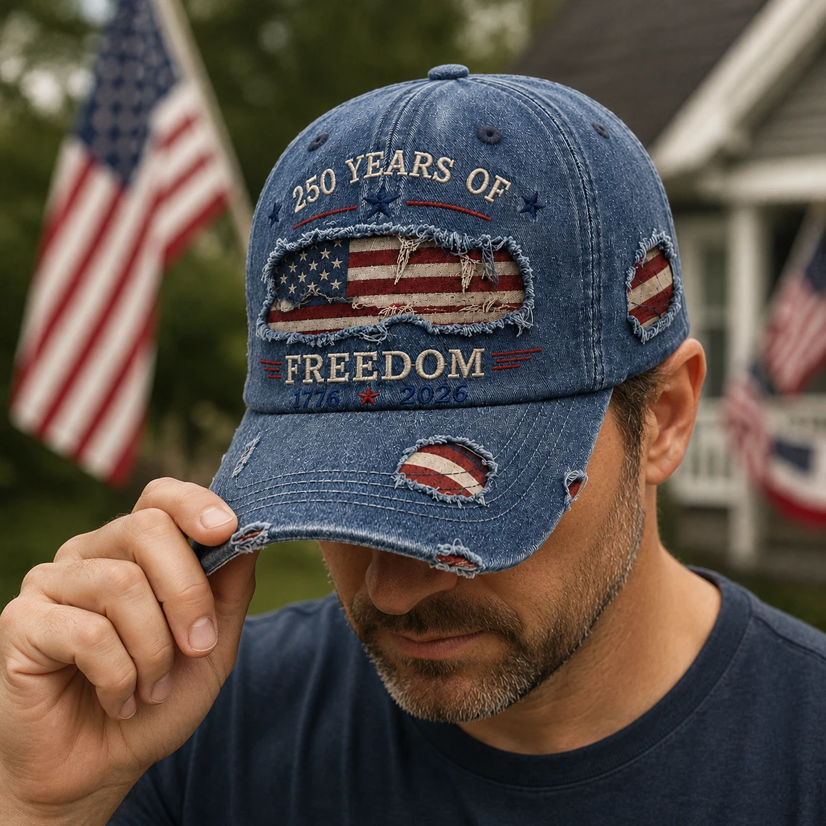 Usa 250th Anniversary Hat 1776-2026, American Flag Independence Day Cap