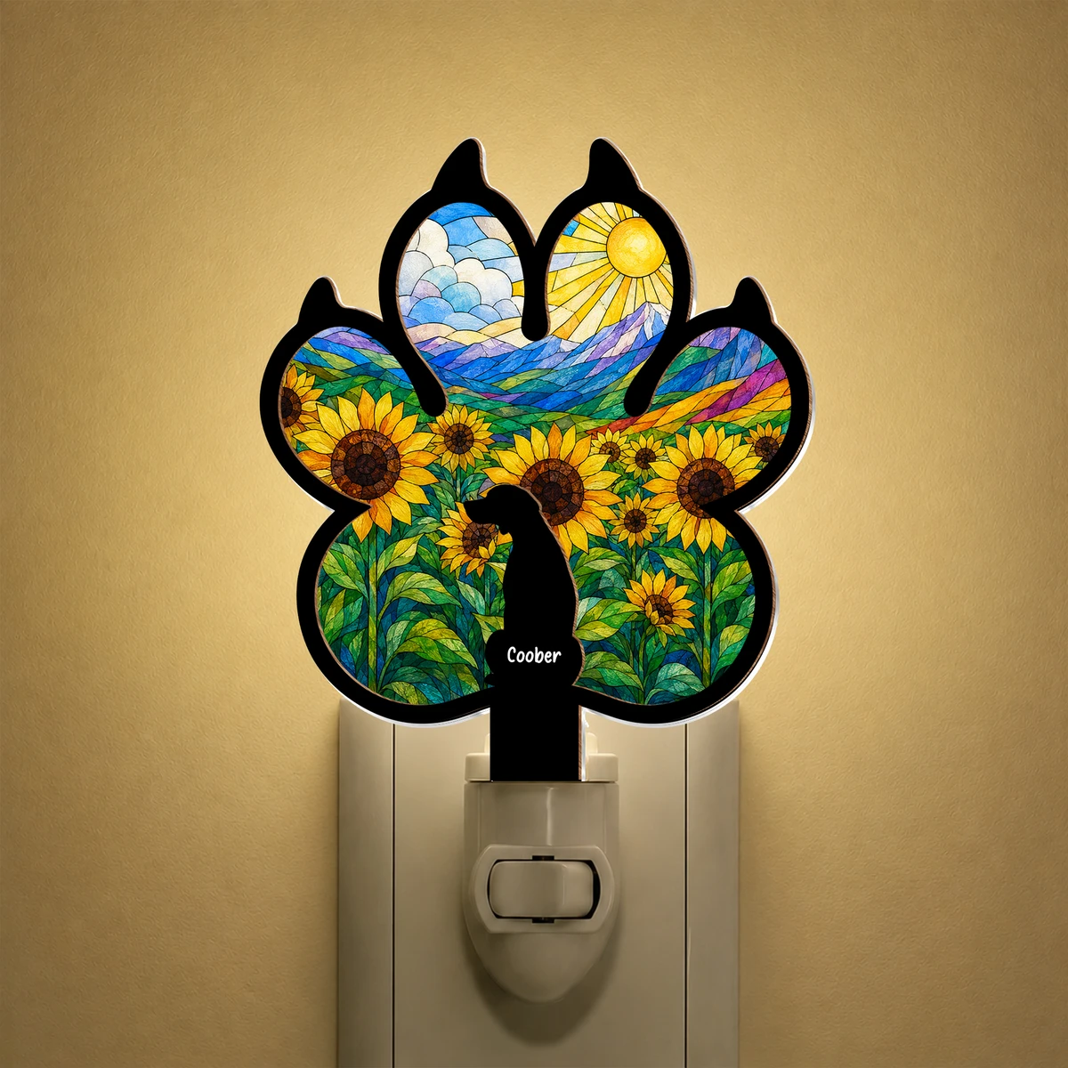 Dog Loss - Personalized Wood And Acrylic Night Light