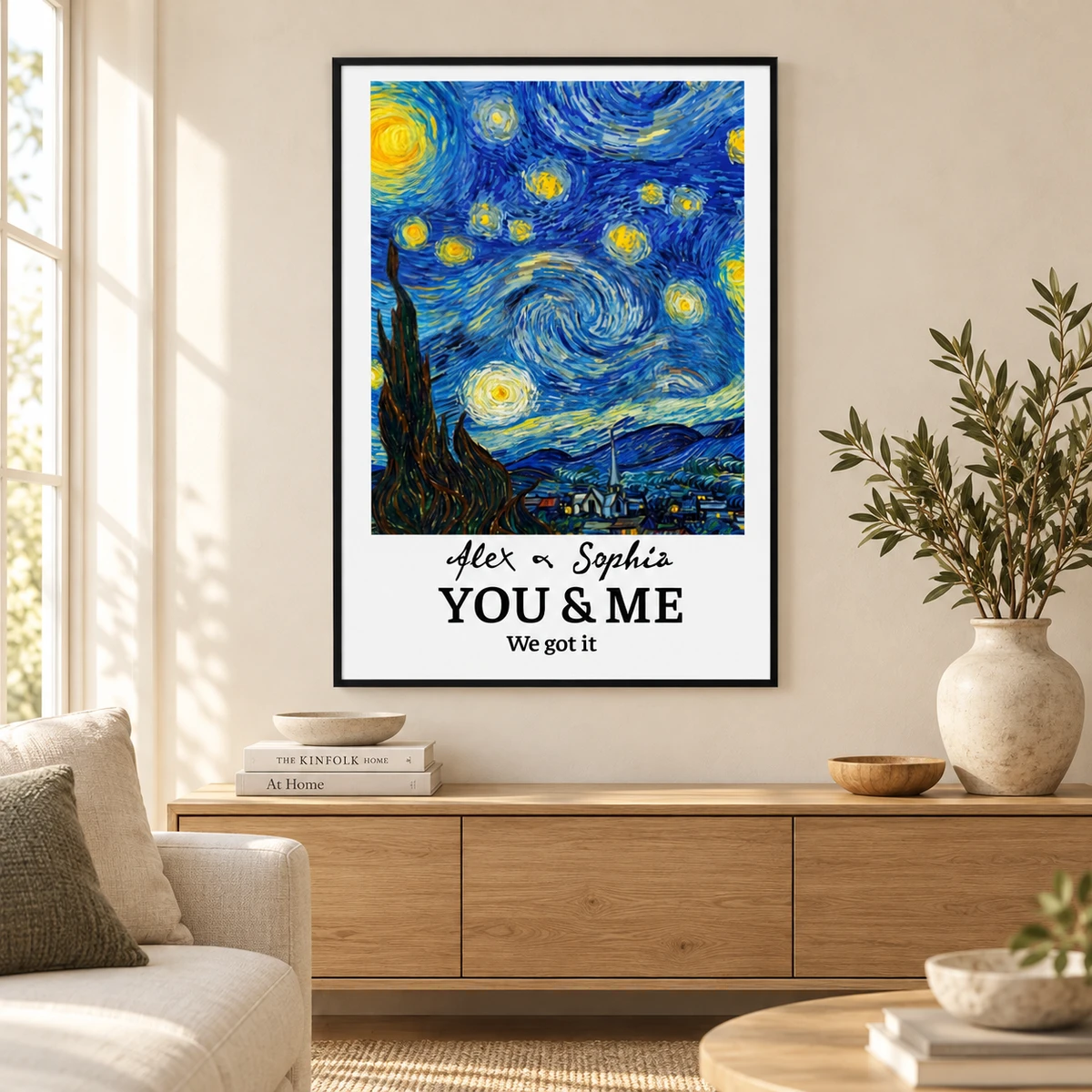 Van Gogh Wall Art You & Me We Got This - Personalized Photo Poster - Anniversary Gifts