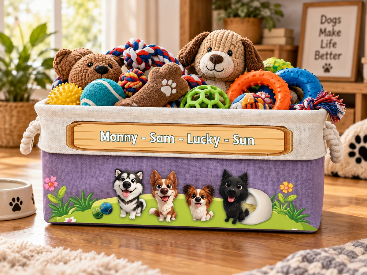 Pawfect Toy Storage - Personalized Storage Basket