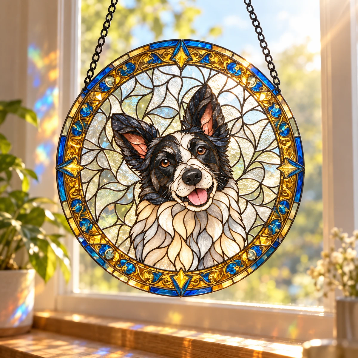 Circle Pet Face - Personalized Window Hanging Suncatcher