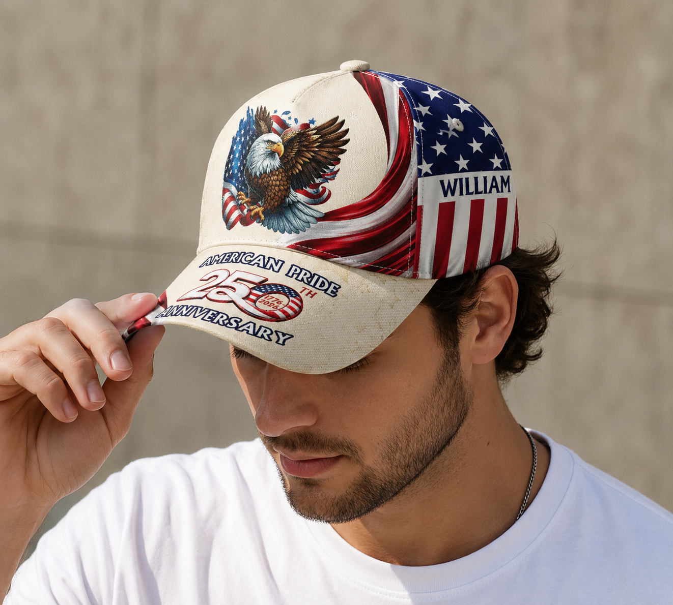 America 250th Anniversary Us Pride Patriotic Eagle - Personalized Classic Cap