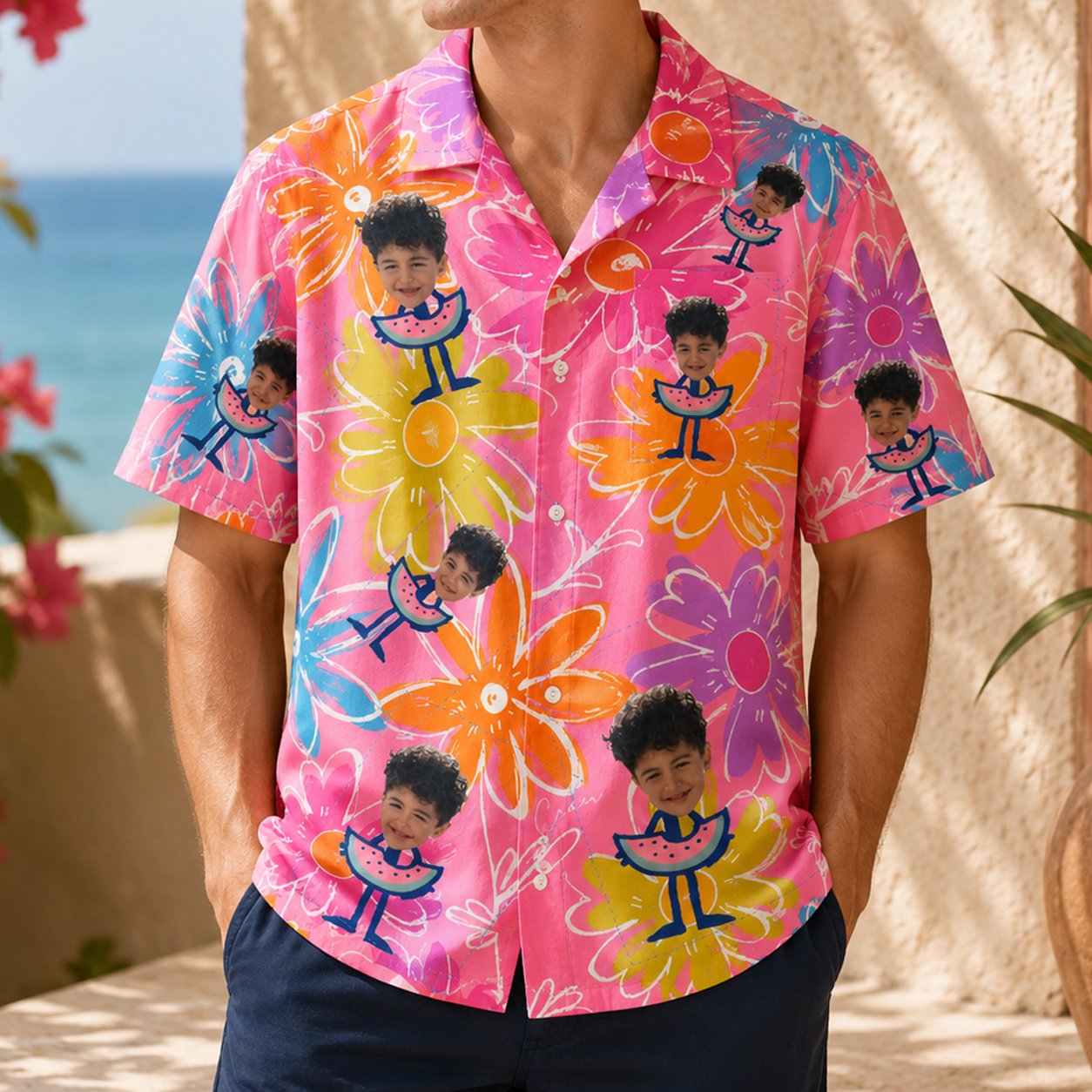 Personalized "Watermelon" Aloha Shirt