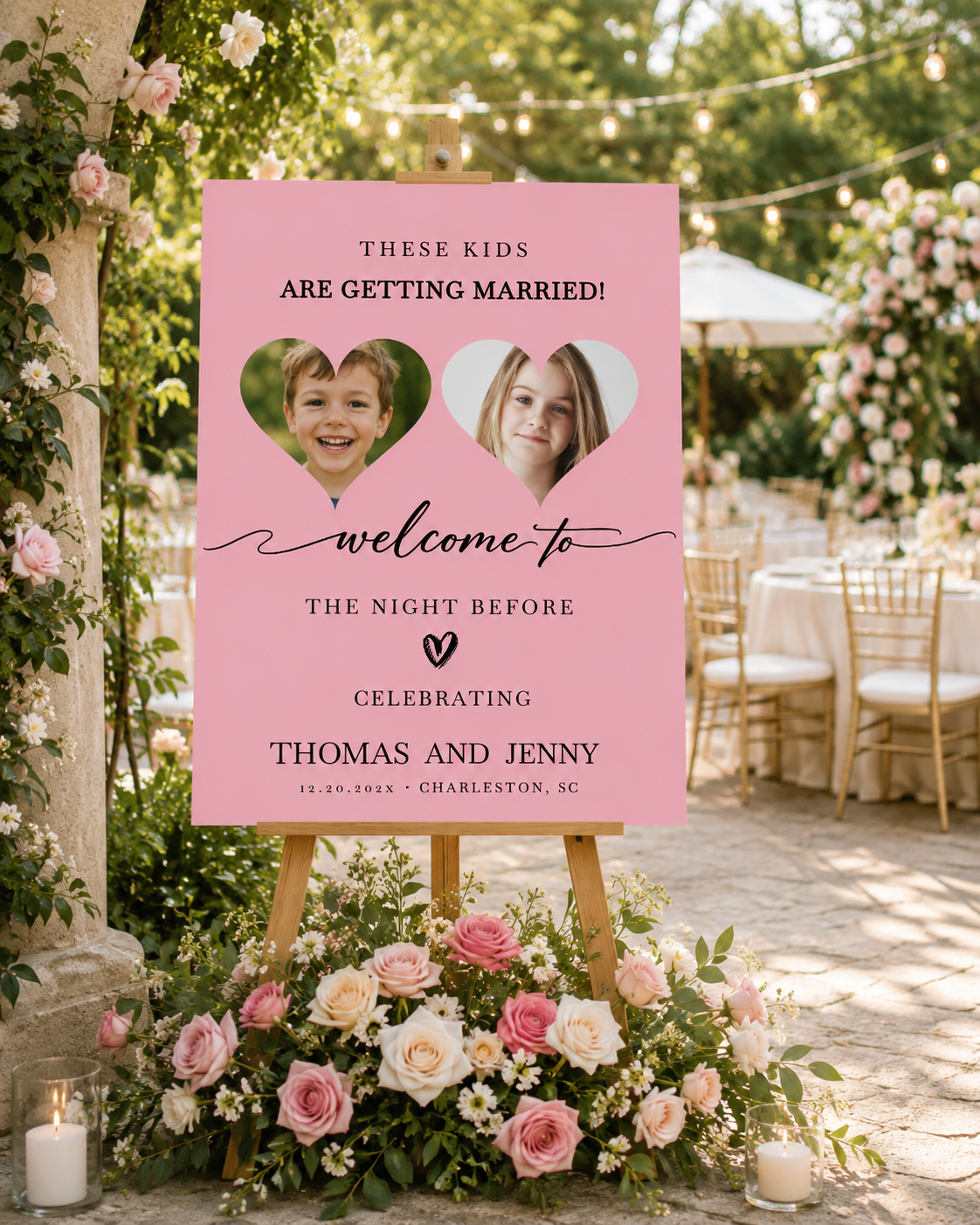 "These Kids Are Getting Married" Photo Welcome Sign