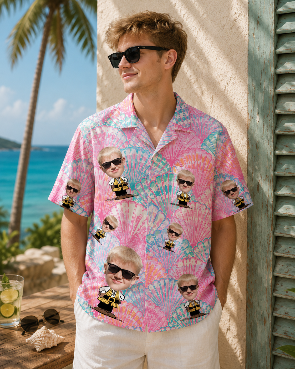 Personalized "Shell-Cool Kid" Aloha Shirt