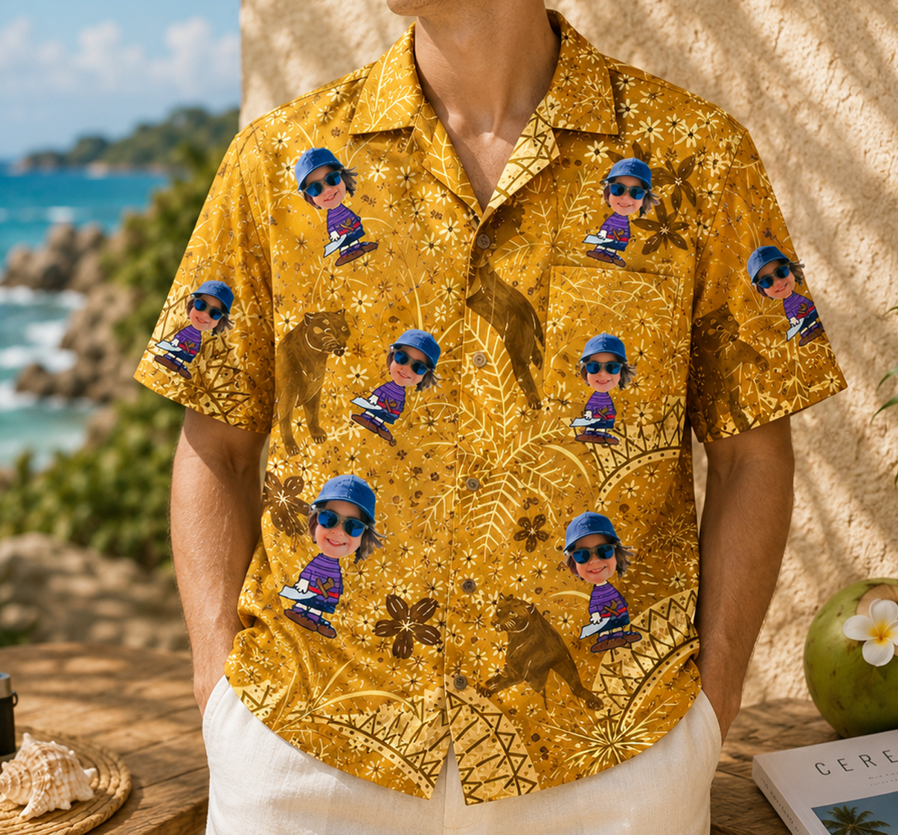 Personalized "Jungle Explorer" Aloha Shirt