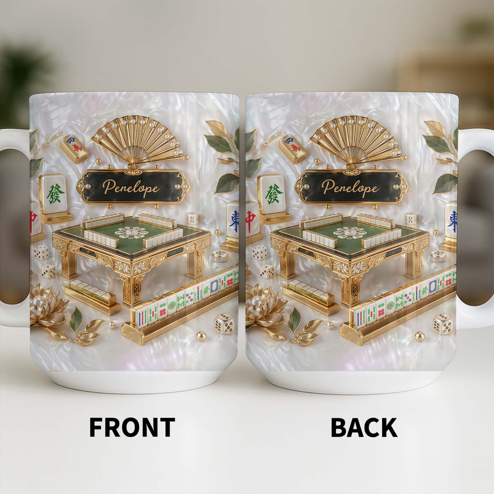 Mahjong Strategy Game Coffee Mug, Personalized Gift For Mahjong Lovers