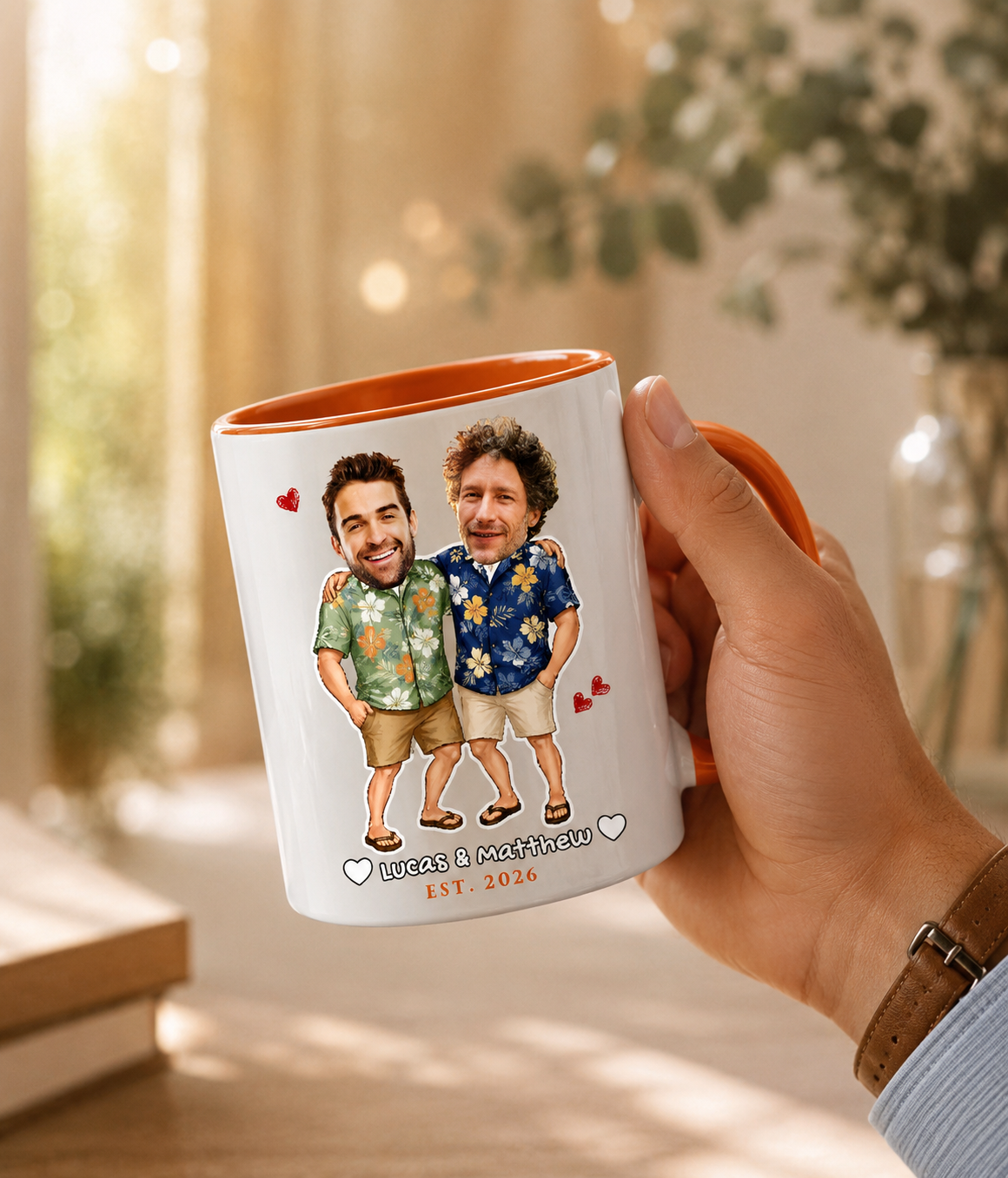 Custom Men In Hawaii Mug – Tropical Keepsake