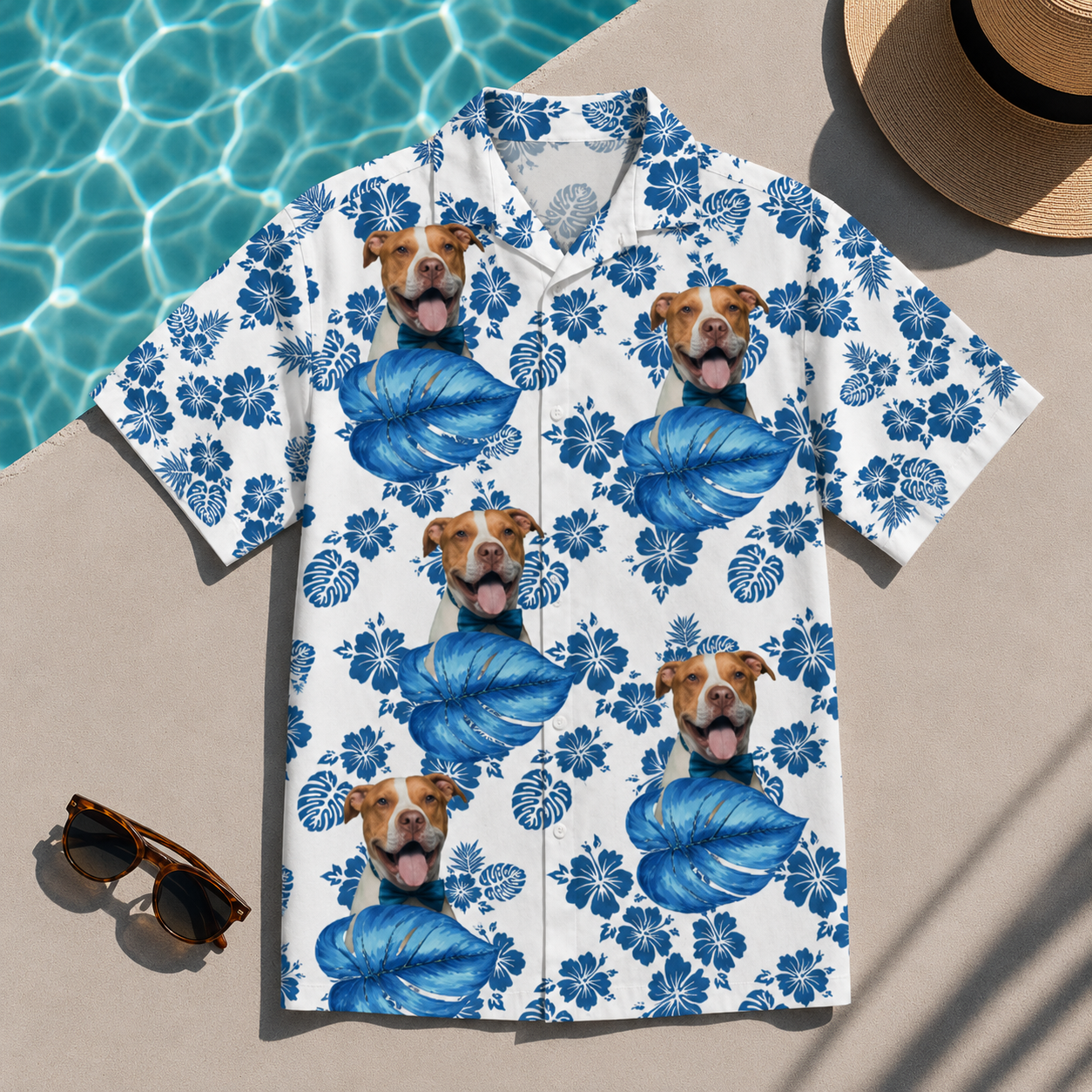 Personalized Tropical Hawaiian Shirt – Custom Funny Family Pet Faces, Perfect Gift For Men, Friends, Siblings, Dog & Cat Lovers