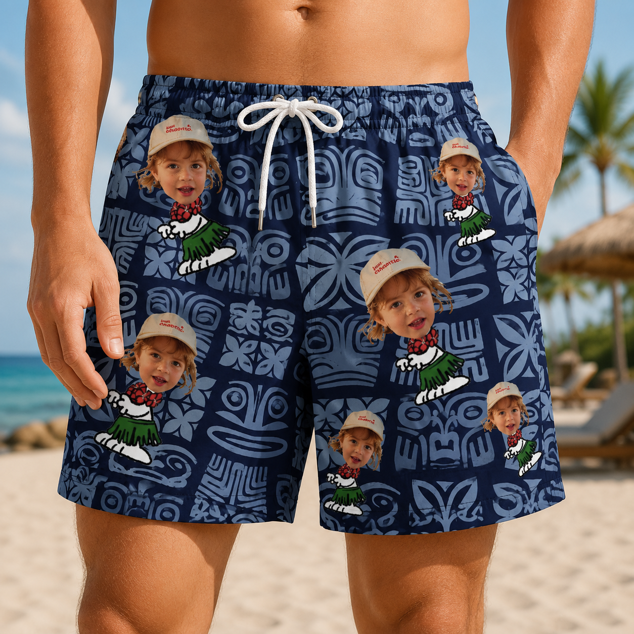 Personalized "Island Hula" Swim Shorts