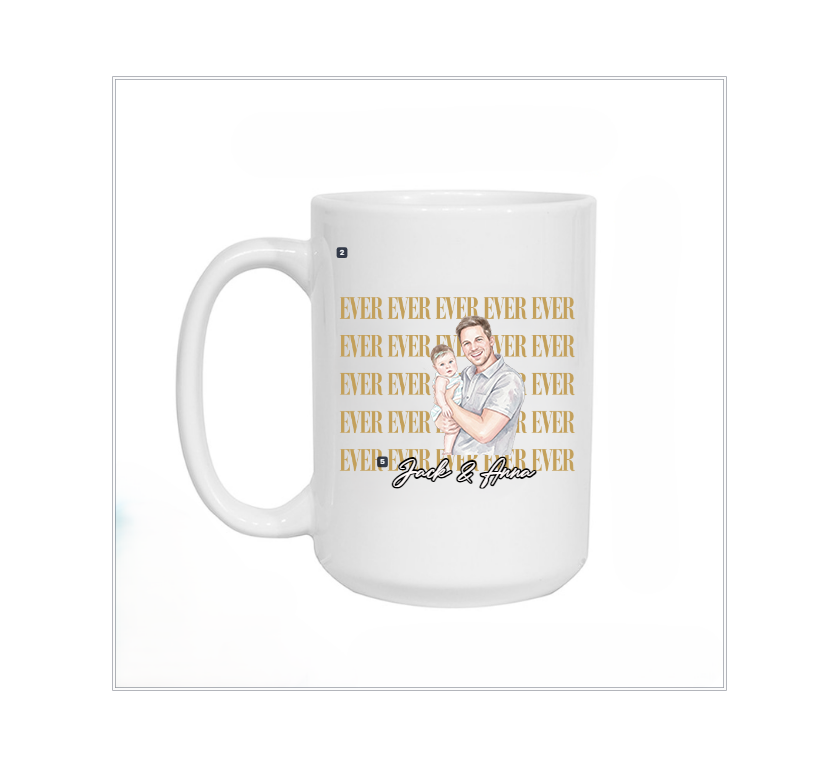 Custom Photo Best Dad Ever Ever Ever Vintage - Personalized Mug