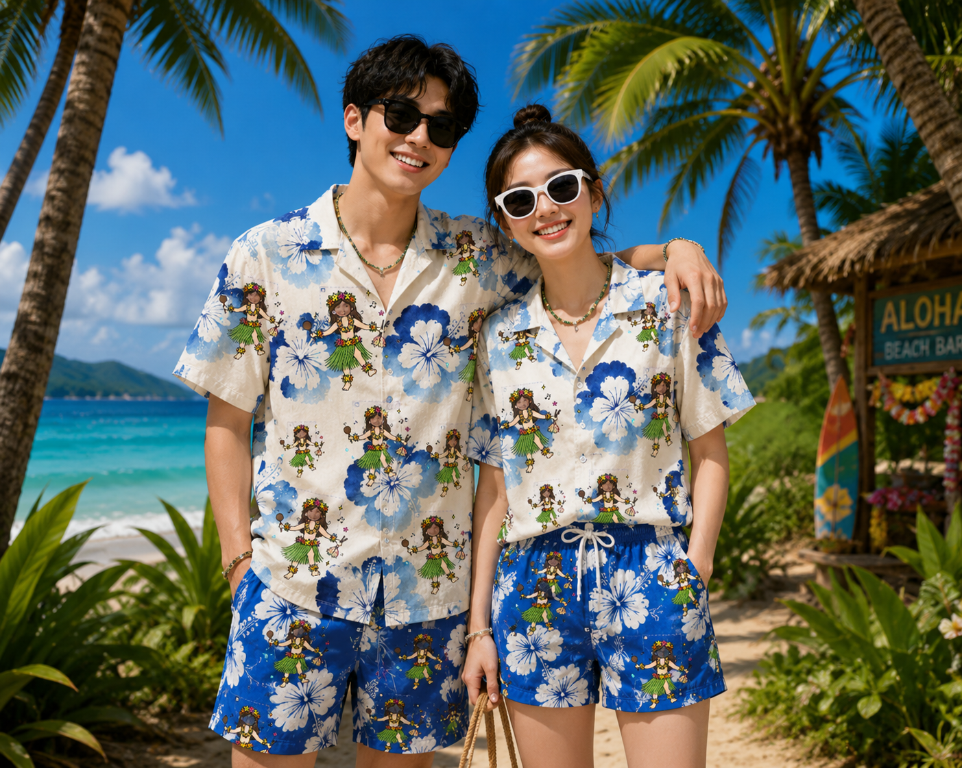 Personalized "Aloha Family" Vacation Set