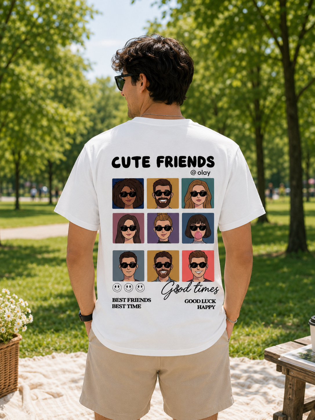 "Cute Friends" Graphic T-Shirt