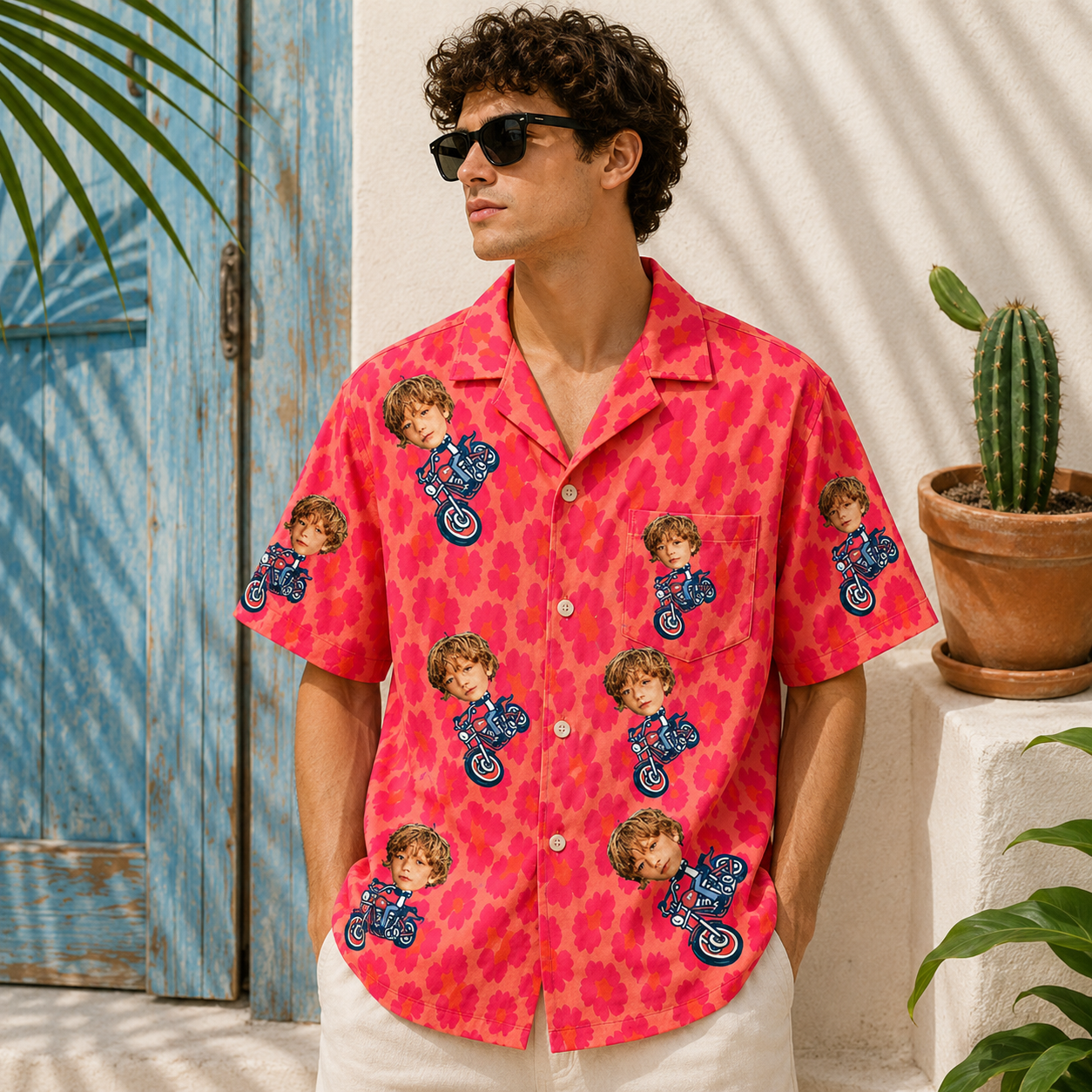 Personalized "Biker Kid" Aloha Shirt