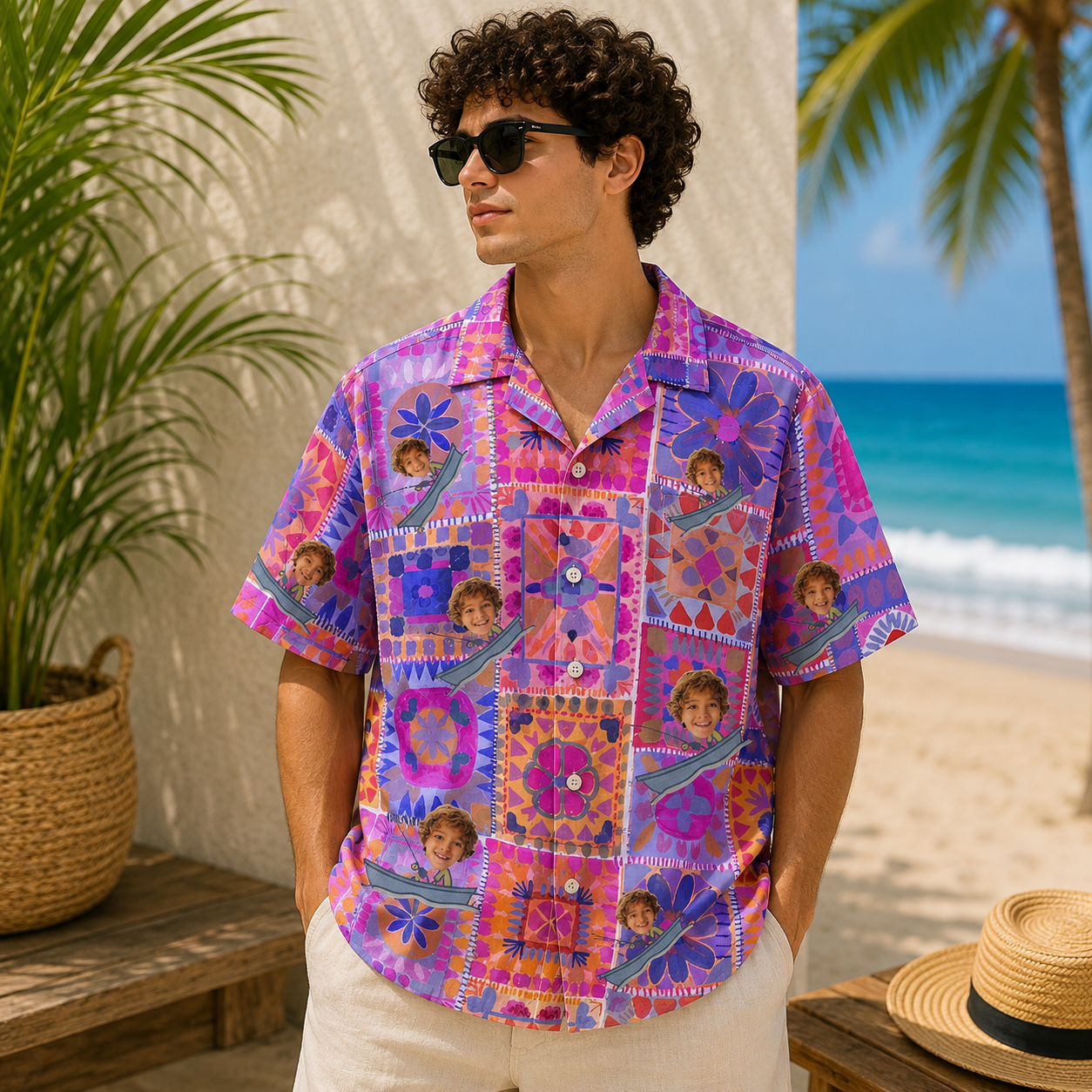 Personalized "Boho Adventure" Patchwork Aloha Shirt