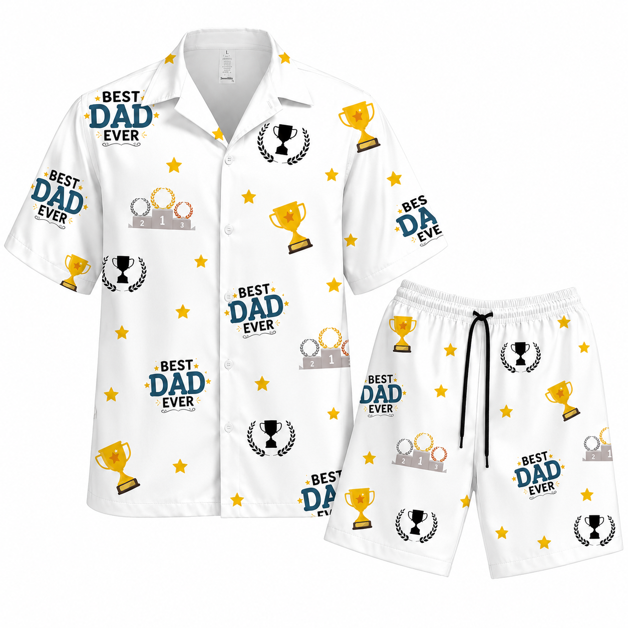 Personalized Father'S Day Hawaiian Set, Custom Face Photo, Hawaii Shirt For Dads, Grandpa Gifts Father'S Day, Father Day Gifts