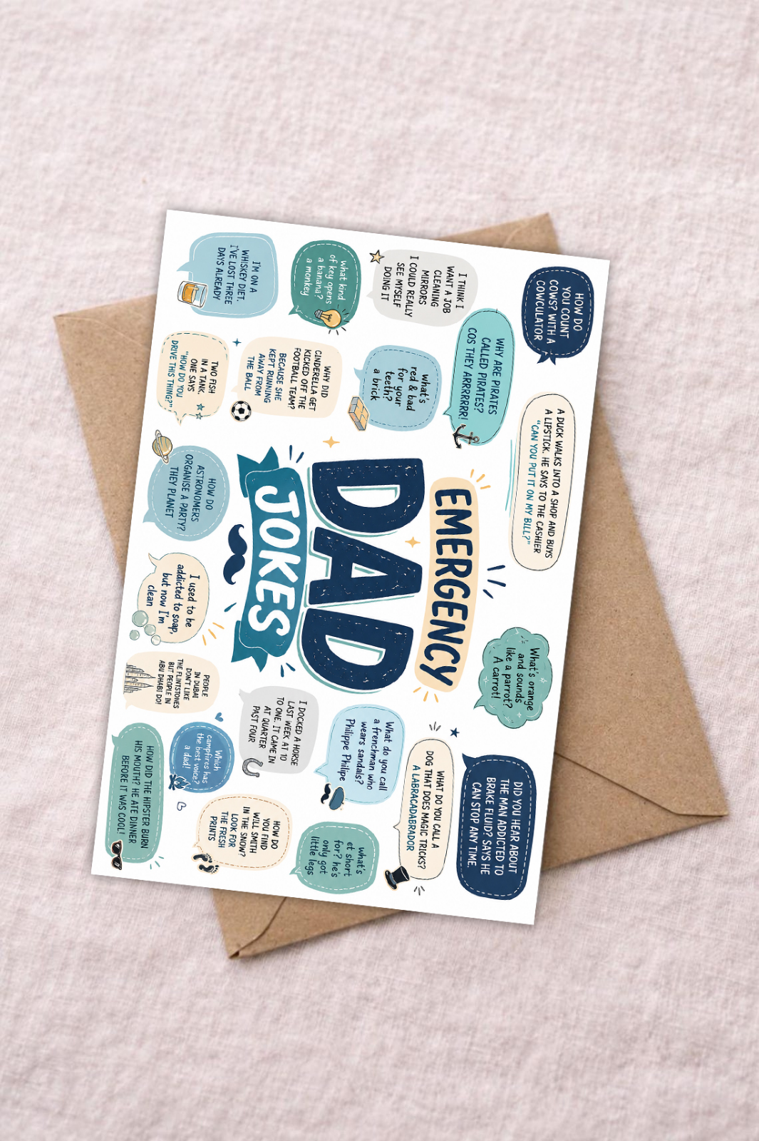 Joke Fathers Day Card For Dad, Birthday Card For Dad, Emergency Extra Funny Joker Greeting Card For The Father'S Day Gifts, Variety Joke Card For Father, Fathers Day Card From Daughter