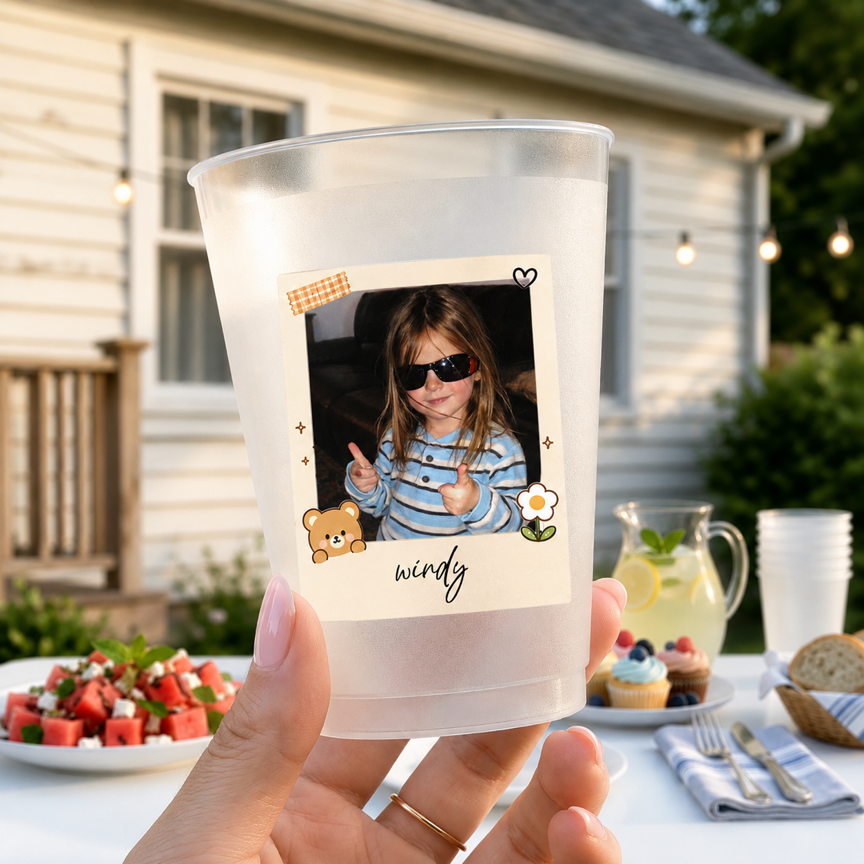 Party Cups Custom Vintage Photo For Birthday Party Favors - Personalized Cups