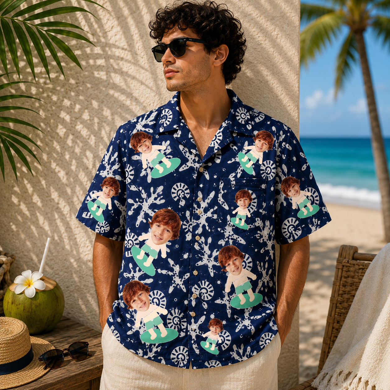 Personalized "Deep Sea Surf" Aloha Shirt