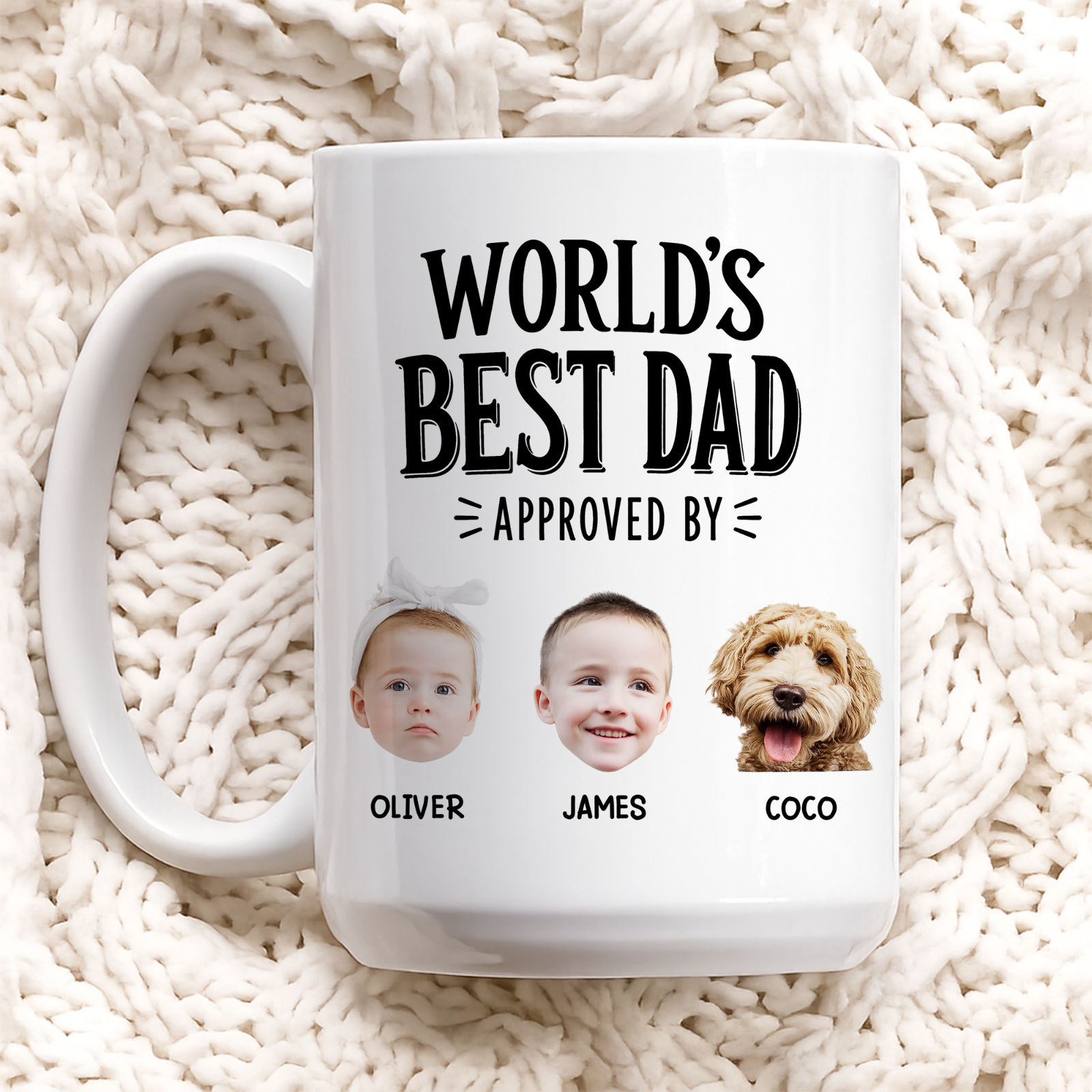 Custom Photo World'S Best Dad - Personalized Custom Mug - Father'S Day Gift For Dad, Daddy, Papa