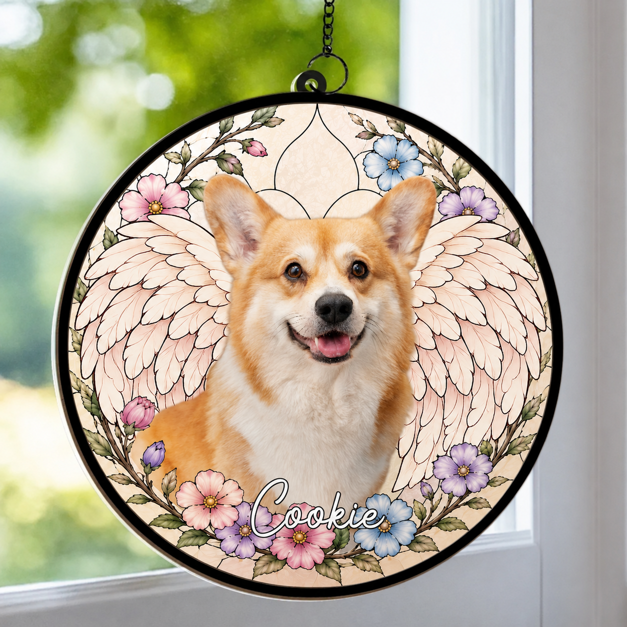 Custom Photo A Cat’S Love Is Never Forgotten - Memorial Personalized Window Hanging Suncatcher Ornament - Sympathy Gift For Pet Owners, Pet Lovers