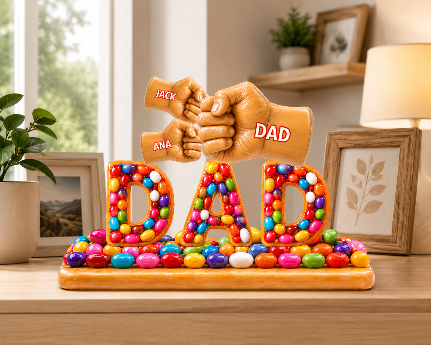 Custom 2-Layered Wooden Plaque - Personalized Father'S Day Birthday Gifts For Dad, Grandpa - Strong Roots Loving Heart