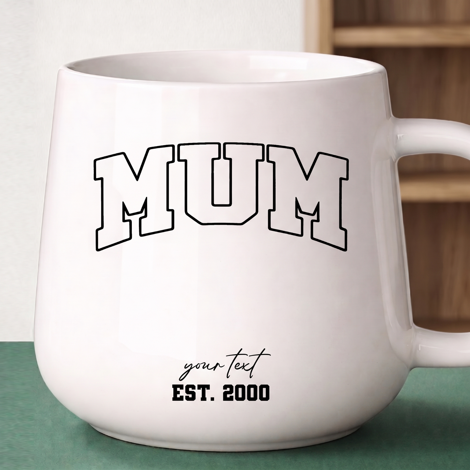 Custom Photo Pencil Sketch Dad Mom New Parents Est - Personalized Tapered Mug