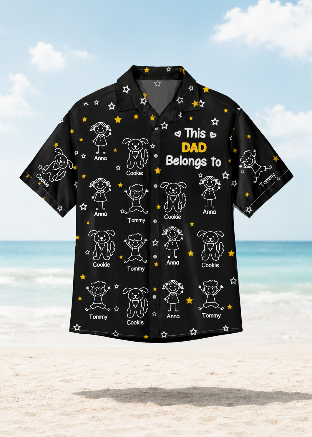 This Dad Mom Belongs To Kids And Pet Personalized Hawaiian Shirt