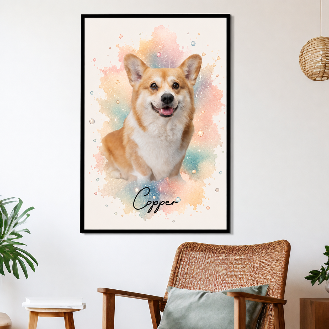 Custom Pet Portrait Poster And Canvas - A Heartwarming Gift For Your Furry Friend
