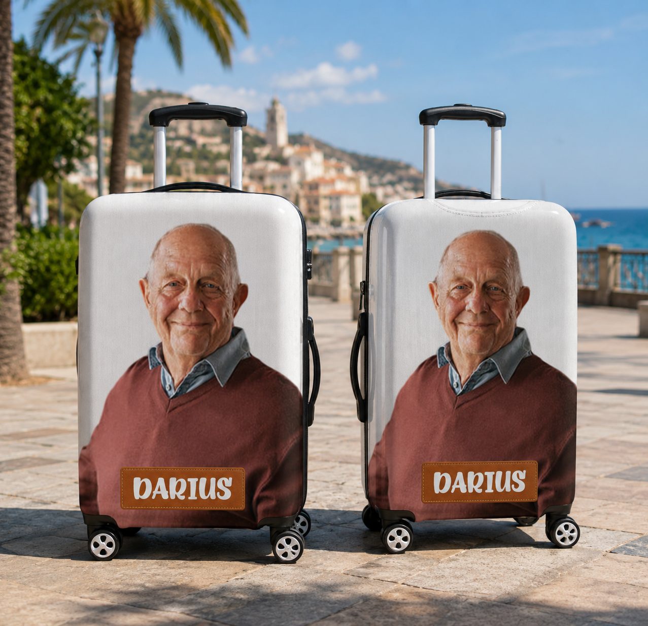 Custom Photo Friends Family Couple Travel Lover - Personalized Luggage Cover