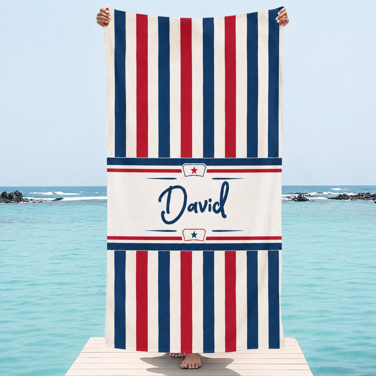America 250th Anniversary - Personalized Customized Beach Towel - Summer Beach Gift For Best Friends, Family
