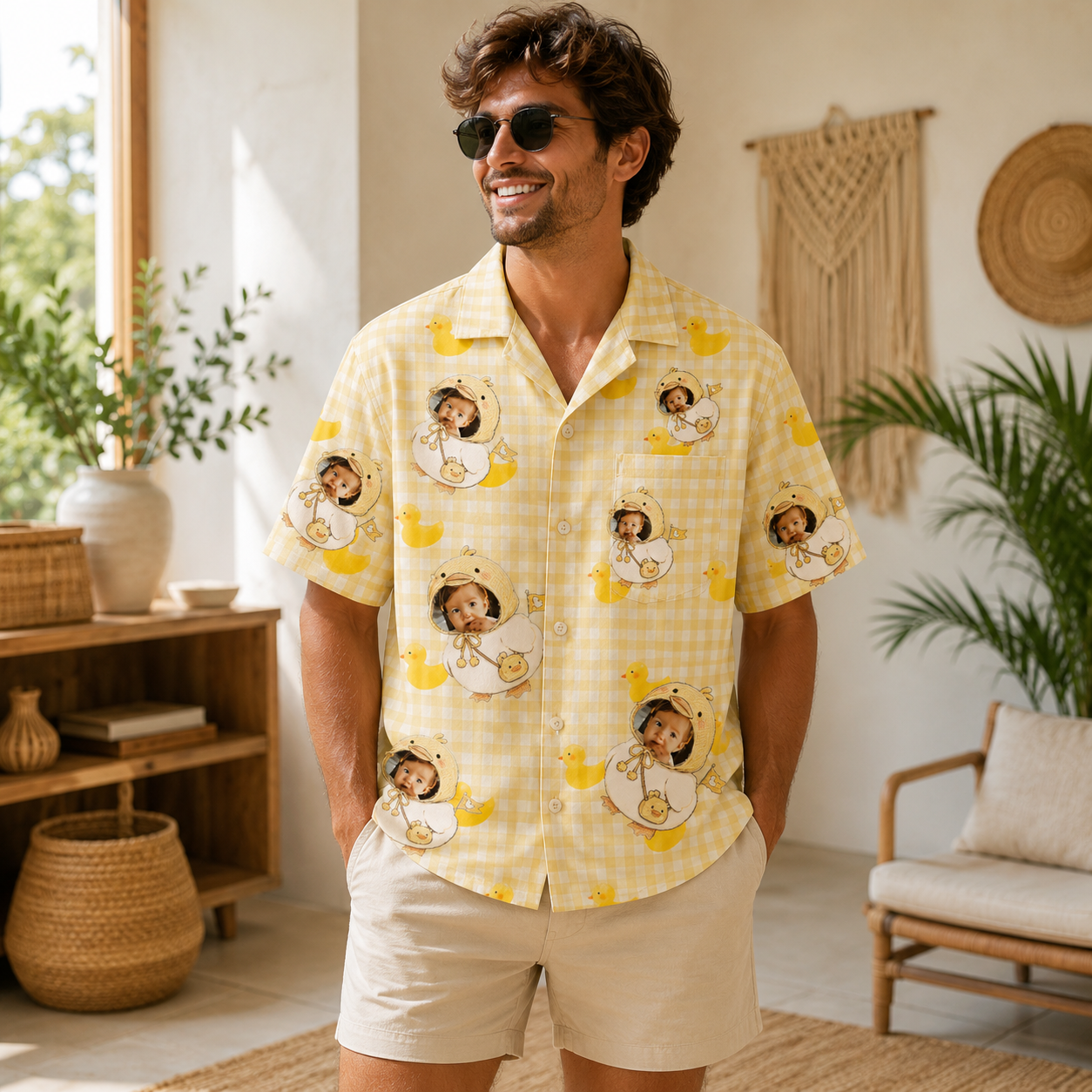 Personalized "Sunny Duckling" Aloha Shirt