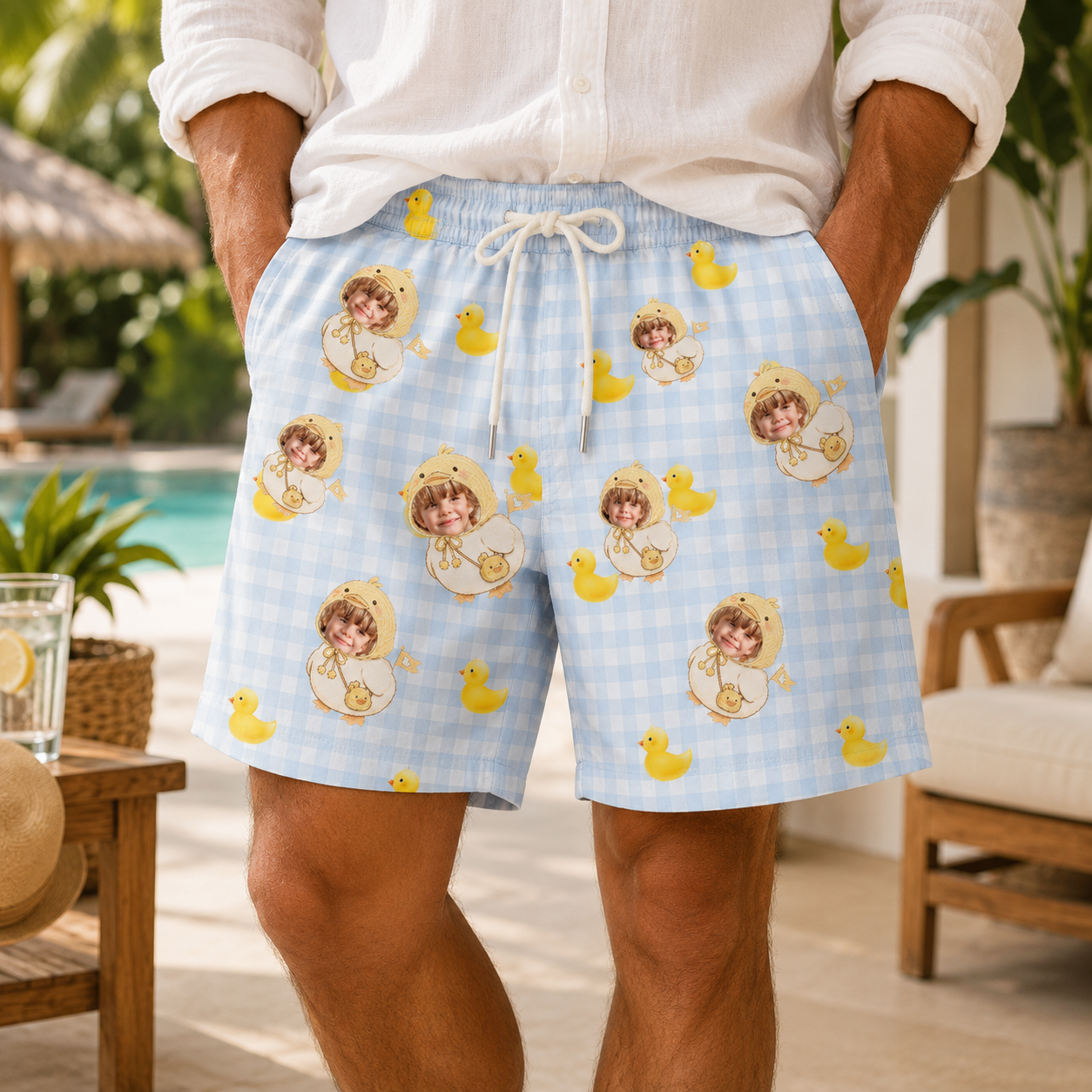 Personalized "Sunny Duckling" Swim Shorts