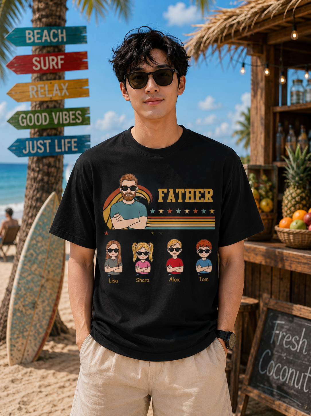 "Father & Squad" Retro Personalized Tee