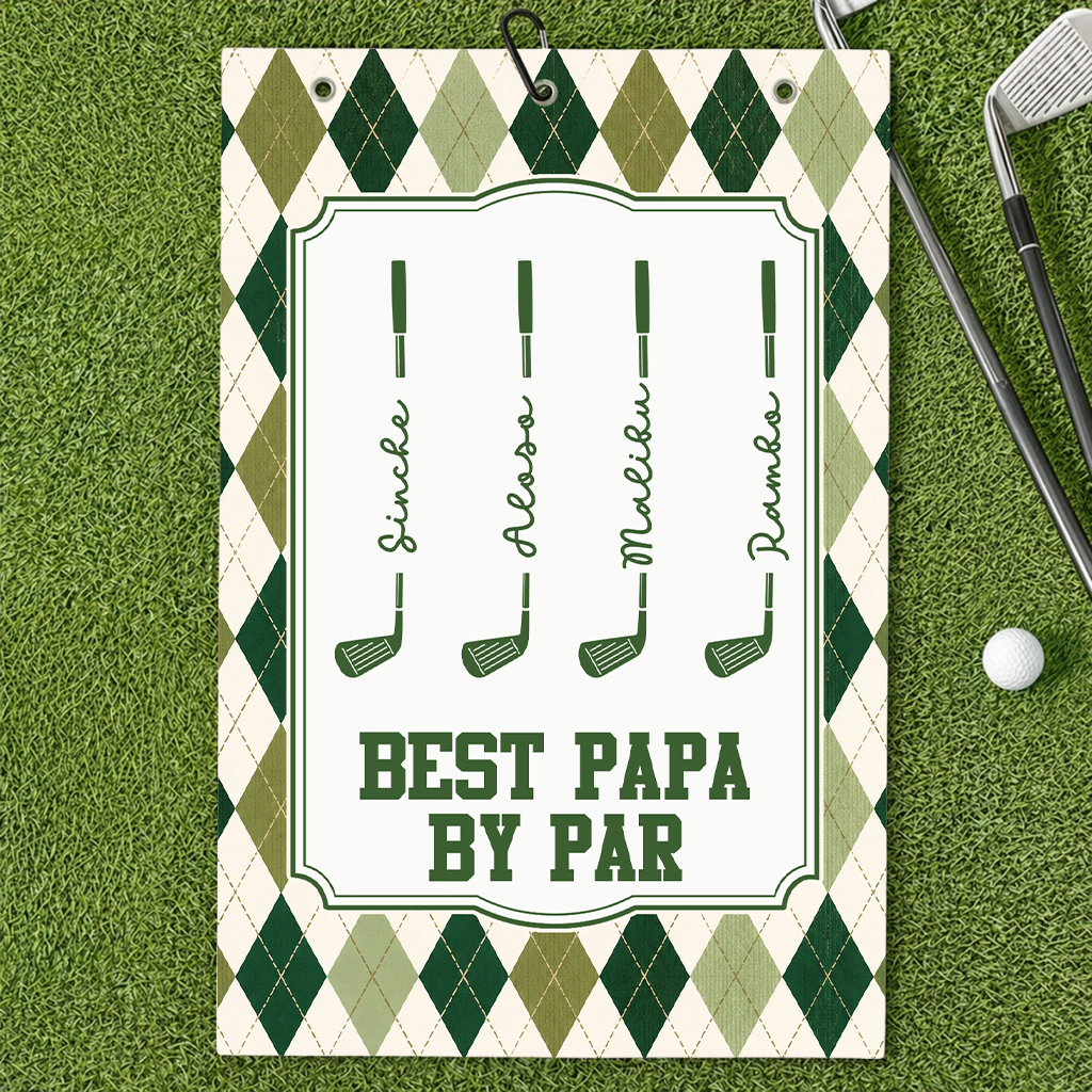 Custom Golf Towel - Personalized Father'S Day Birthday Golf Gifts For Dad, Grandpa - Keep Calm & Golf On