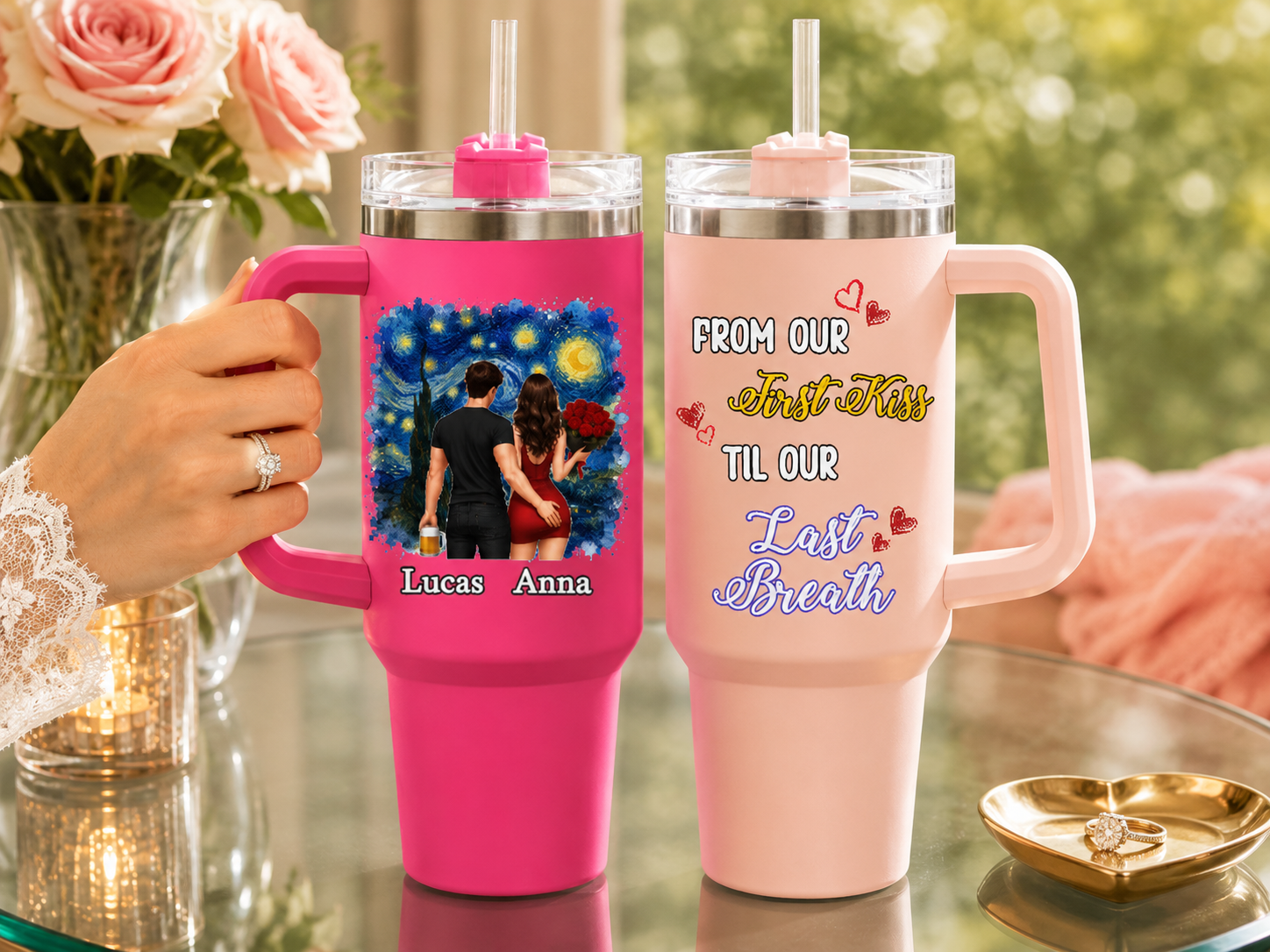 "Back Couple You & Me We Got This" Personalized Set Of 2 Tumblers – Custom Romantic Stainless Steel Travel Cups, Playful Anniversary & Valentine'S Gift